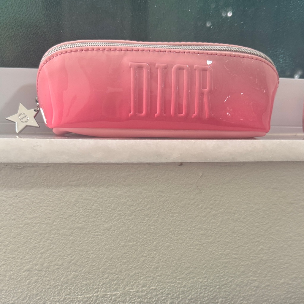 Dior Pink Ombre Patent Cosmetic Pouch
